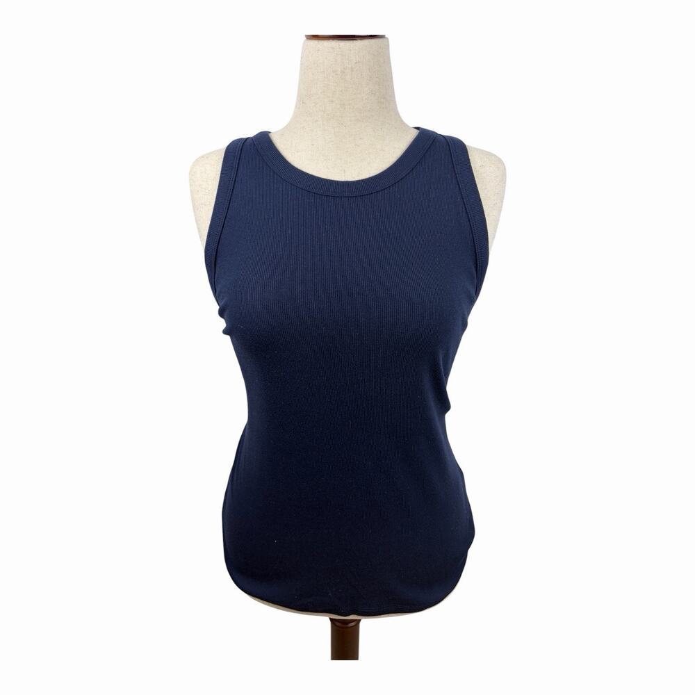 No Boundaries Ribbed Tank Top Womens 3XL 22 Navy Blue Stretch Cotton